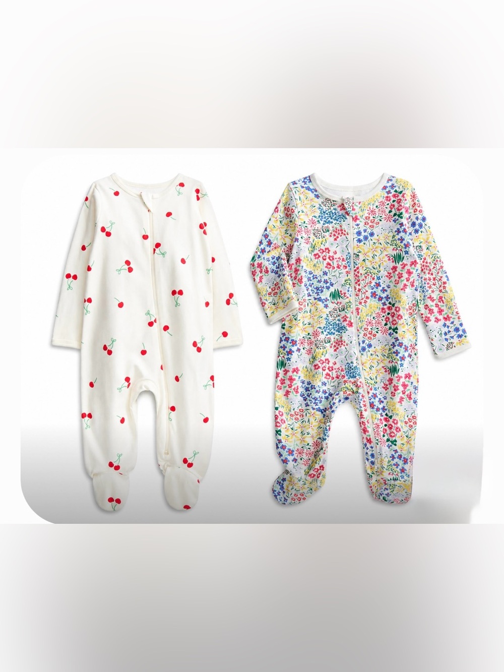 2 Pack Wonder Nation Organic Cotton Baby Zip Front Footed Sleep N Play 6-9M NWT
